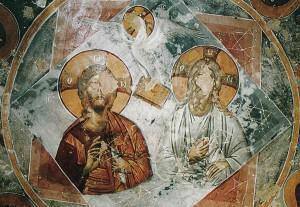Ασκητήριο, Παλαιό Έγκλειστρο Σουσκιού Τοιχογραφία Η Αγία Τριάδα Πηγή: Ιερά Αρχιεπισκοπή Κύπρου