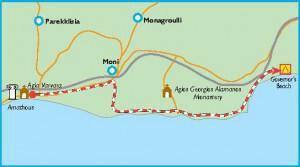 Ποδηλατική Διαδρομή Αρχαία Αμαθούντα - Ακτή Κυβερνήτη Πηγή: Κυπριακός Οργανισμός Τουρισμού Κυπριακής Δημοκρατίας 
