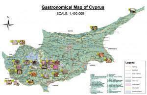 Gastronomical map of Cyprus
