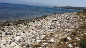 Table Positions Areas For Dog Beaches Paphos - Area Pitili east of the river mouth Platania