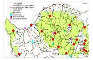 Χάρτης Εκδρομικών Χώρων Πόλη Χρυσοχούς Πηγή: Τμήμα Δασών Κυπριακής Δημοκρατίας